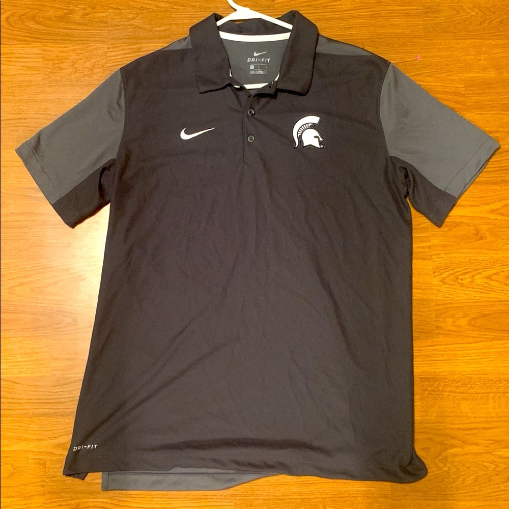 Men’s Michigan State University Spartans Nike Dri-Fit Polo Size L